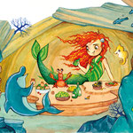 Illustration aus "Meermädchengeschichten", Loewe-Verlag, siehe Kinderbücher