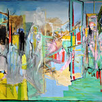 "down by the river" Oil on canvas, 200x300