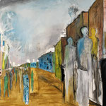 "three dancing magoi " Oil on canvas, 140x200