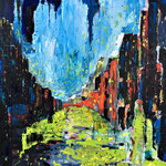 "salutation" oil on wood