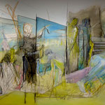 "tumbling down" Oil on canvas, 200x300