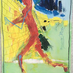 "along the wall" Oil on canvas, 63x122