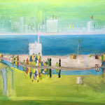 "big airliner" Oil on canvas, 100x130