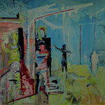 "dancing" Oil on canvas, 200x300