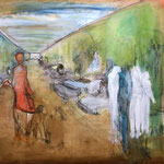 " when tomorrow comes" Oil on canvas, 130x 110