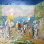 "goose feather" Oil on canvas, 150x200