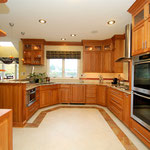 Natural Cherry Cabinets, Heated Tile Floors