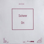 Sicherer Ort - Paradies / Letterndruck