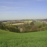 Ausblick auf Bernhardswald vom Ferienhaus Reisinger aus