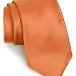 Unifarbe Satin Seiden Krawatte Orange