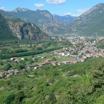 Blick ins Valle Aosta nach Pont Saint-Martin