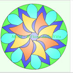 Mandala colorato al computer