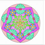 Mandala colorato al computer