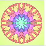 Mandala colorato al computer