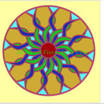 Mandala colorato al computer