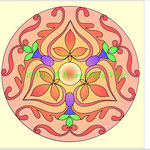 Mandala colorato al computer