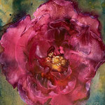 Pfingtsrose II | Mischtechnik auf Leinwand | 120 x 120 cm | 2023