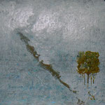 Ciro Indellicati -Dove il dire si interrompe”  2010 Gesso, acrilico, pastello, cera su cartone. cm. 100 x 70