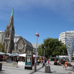 Cathedral Square in Christchurch, Ankunft am 06.02.2011 = National Day