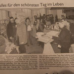 Bericht des Schwabacher Tagblatts am 09.02.13 über die Hochzeitsmesse