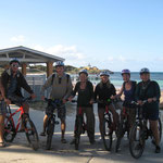 die mountainbiker bzw. Chris, David, Hanna, Jenny, Johanna und Svea