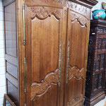 Ancienne armoire en chêne centre Manche XIXe