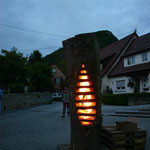 Feuerskulptur, Oliver Sander, Burning Beard, Kunstnacht Bad Ditzenbach,