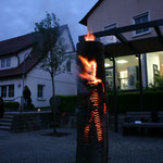 Feuerskulptur, Oliver Sander, Burning Beard, Kunstnacht Bad Ditzenbach,