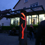 Feuerskulptur, Oliver Sander, Burning Beard, Kunstnacht Bad Ditzenbach,