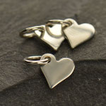 925er Silber Herz, 10 x 11 mm - Wunschgravur möglich!