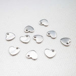 Edelstahl-Herz, 10 x 10 mm - auf Wunsch mit Gravur