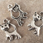 Metall-Katze-lustig, 15 x 20 mm