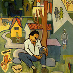 Il verme - olio su tela - 1968 - cm 70x50 -