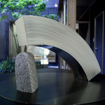 「Stationary Shape 」  stainless steel, magnet, granite