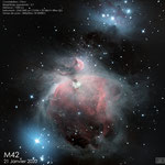 M42, la nébuleuse d'Orion et les nébuleuses NGC 1973/75/77