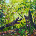 Urwald, Acryl auf Leinwand, 75cmx100cmm, 2021 / 1.400€.
