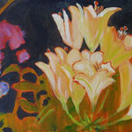 Sonnenblumen, Acryl auf Leinwand, 18cmx24cm, 2015 / 160€.