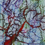 Winterbaum, Acryl auf Leinwand, 70cmx50cm, 2022 / 650€.
