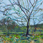 Waldrand, Acryl auf Leinwand, 75cmx100cm, 2023 / 1.400€.