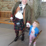 Cate tries some highland fighting techniques.