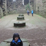 In the cellar of Middleham Castle, Yorkshire Dales.