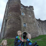 In front of Doune Castle, with my horses.