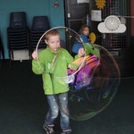 Bubble blowing at Ocean World