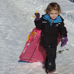 Cate working for her sled rides.