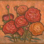 花 Fleurs  24×33cm  カンバスに油彩 l'huile sur toile  2006