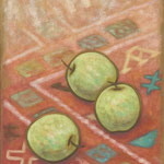 青りんご Pommes verts 41×27cm カンバスに油彩 l'huile sur toile  2007