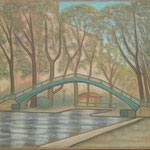 サンマルタン運河 Canal Saint-Martin  46×55cm カンバスに油彩  l'huile sur toile  2007