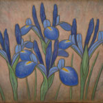 菖蒲 Iris des marais  46×55cm カンバスに油彩 l'huile sur toile  2009