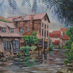 ブルージュ Brugge  Belgique   45.5×53cm カンバスに油彩  l'huile sur toile   2000