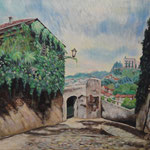 ヴェローナ 丘からの眺め Vue par colline de Vérone   Italie   45.5×53cm カンバスに油彩  l'huile sur toile   1999